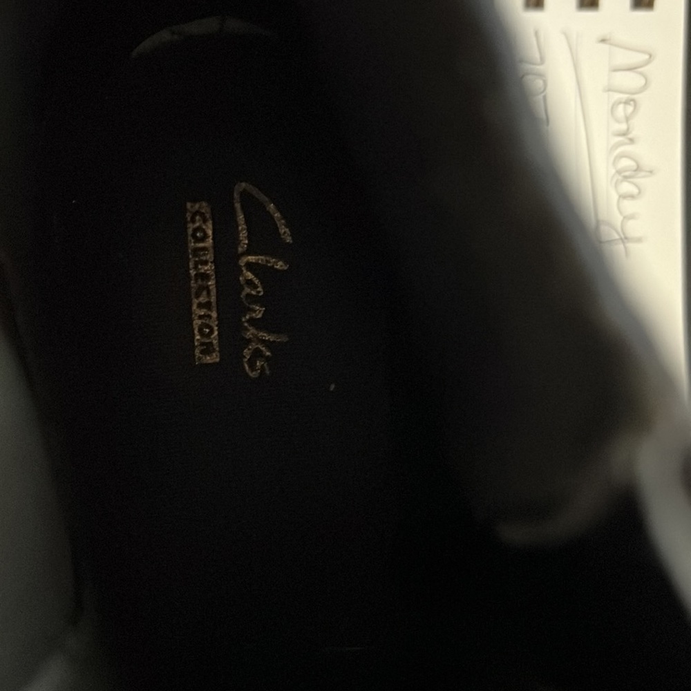 Like New Clark black wedge ankle boots - Picture 9 of 9